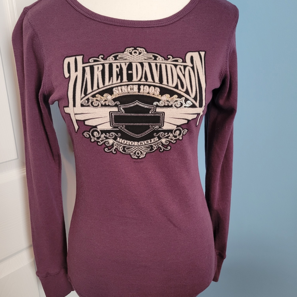 Harley-Davidson Women's Purple Long Sleeve Top